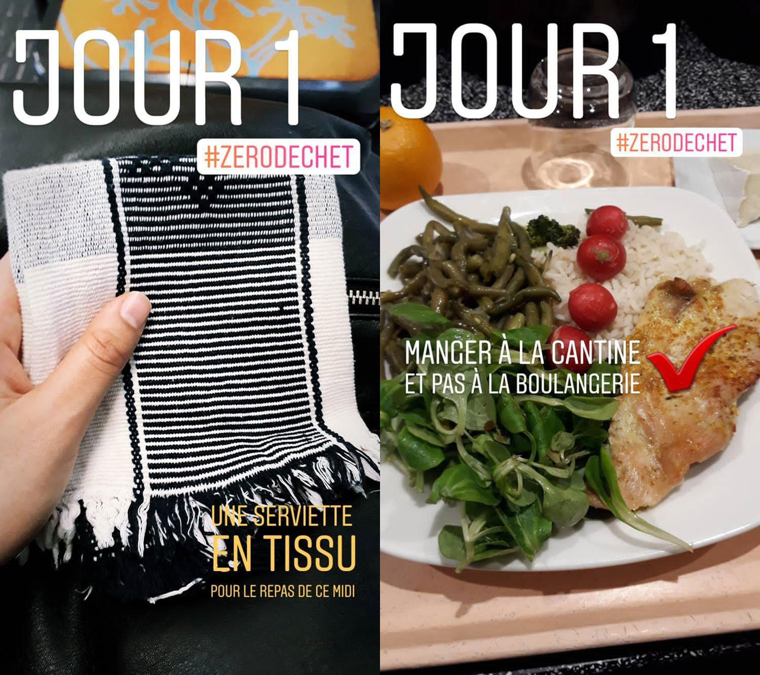 Story Instagram du jour 1 du zéro déchet