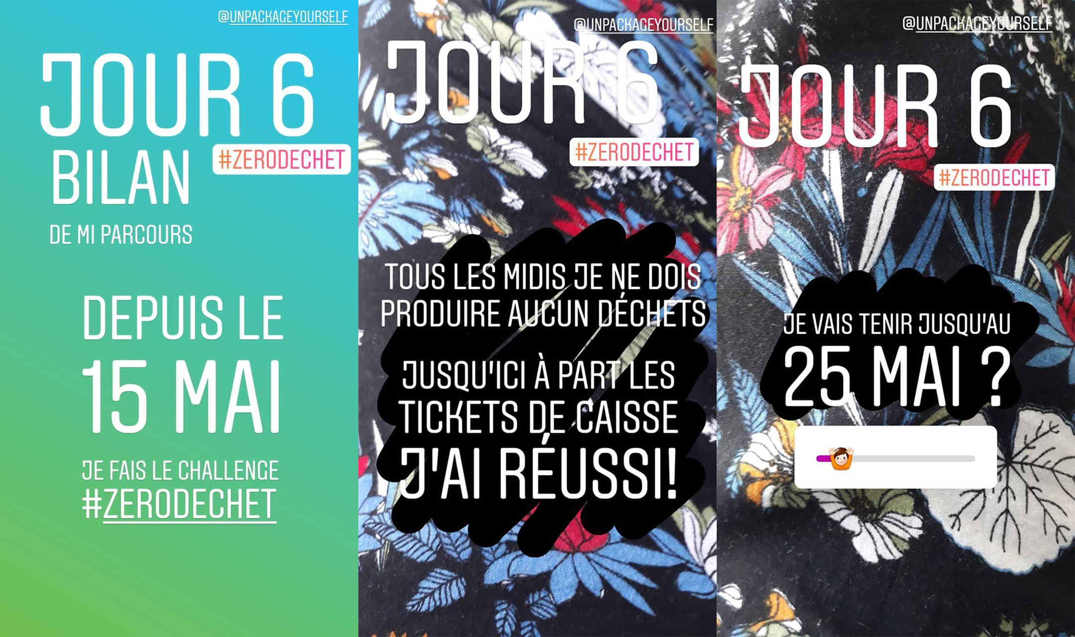 Story Instagram du jour 6 du zéro déchet 