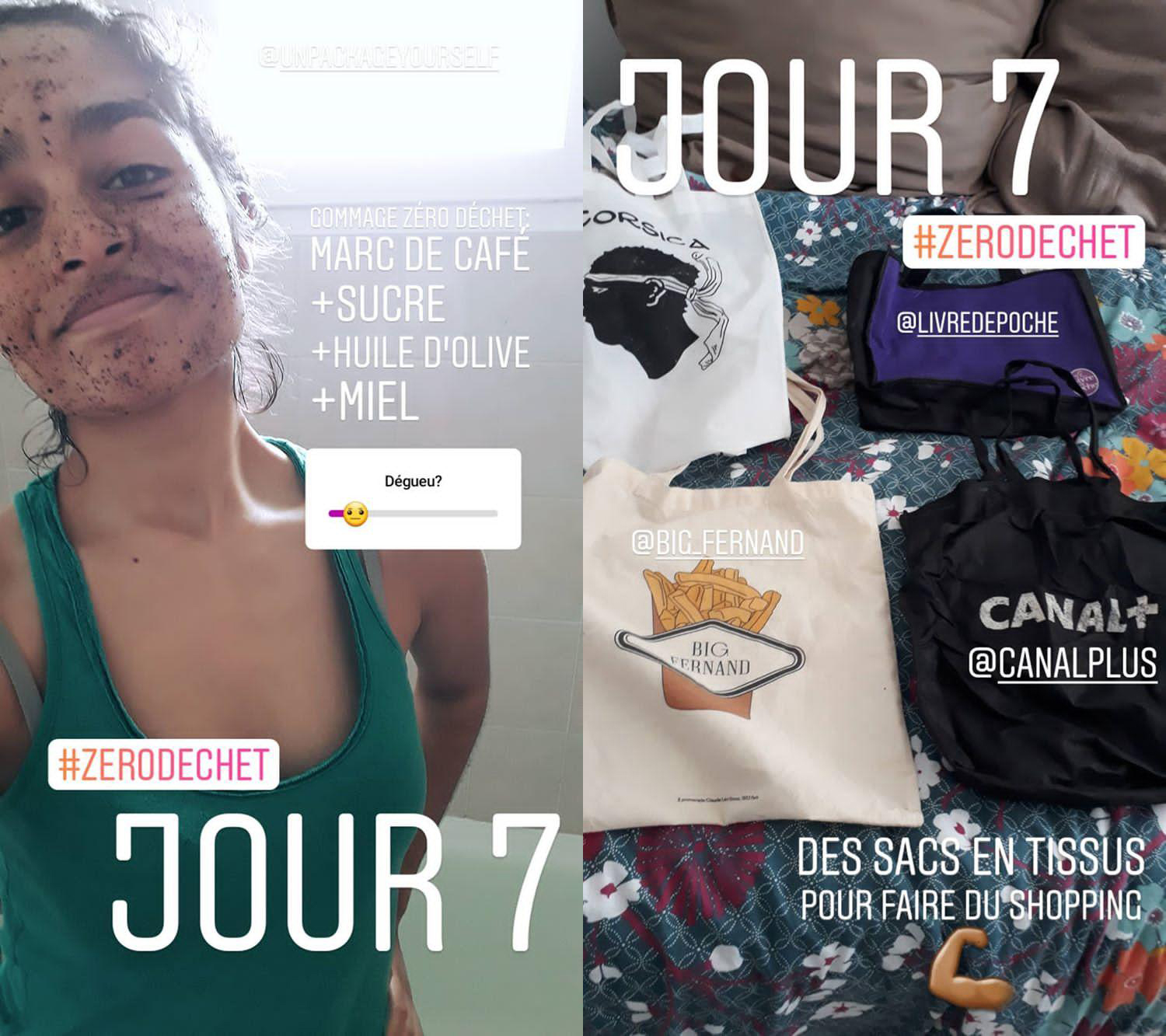 Story Instagram du jour 7 du zéro déchet 