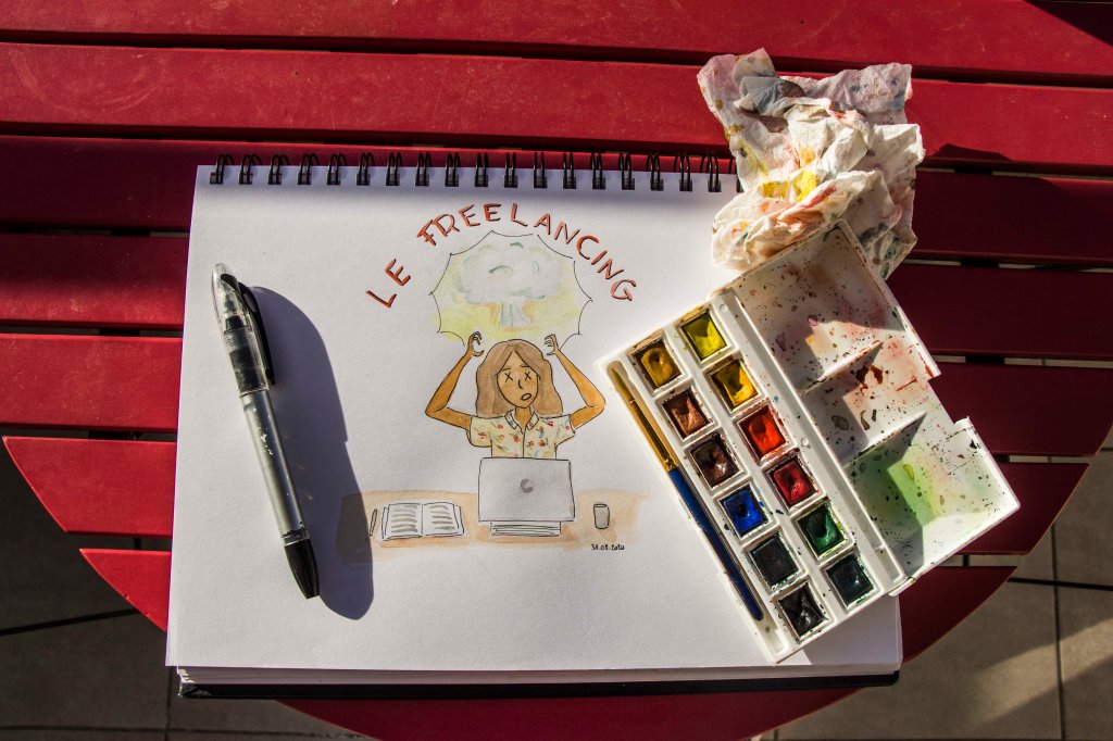 Chloé Andrianarisoa, se lancer en freelance, aquarelle